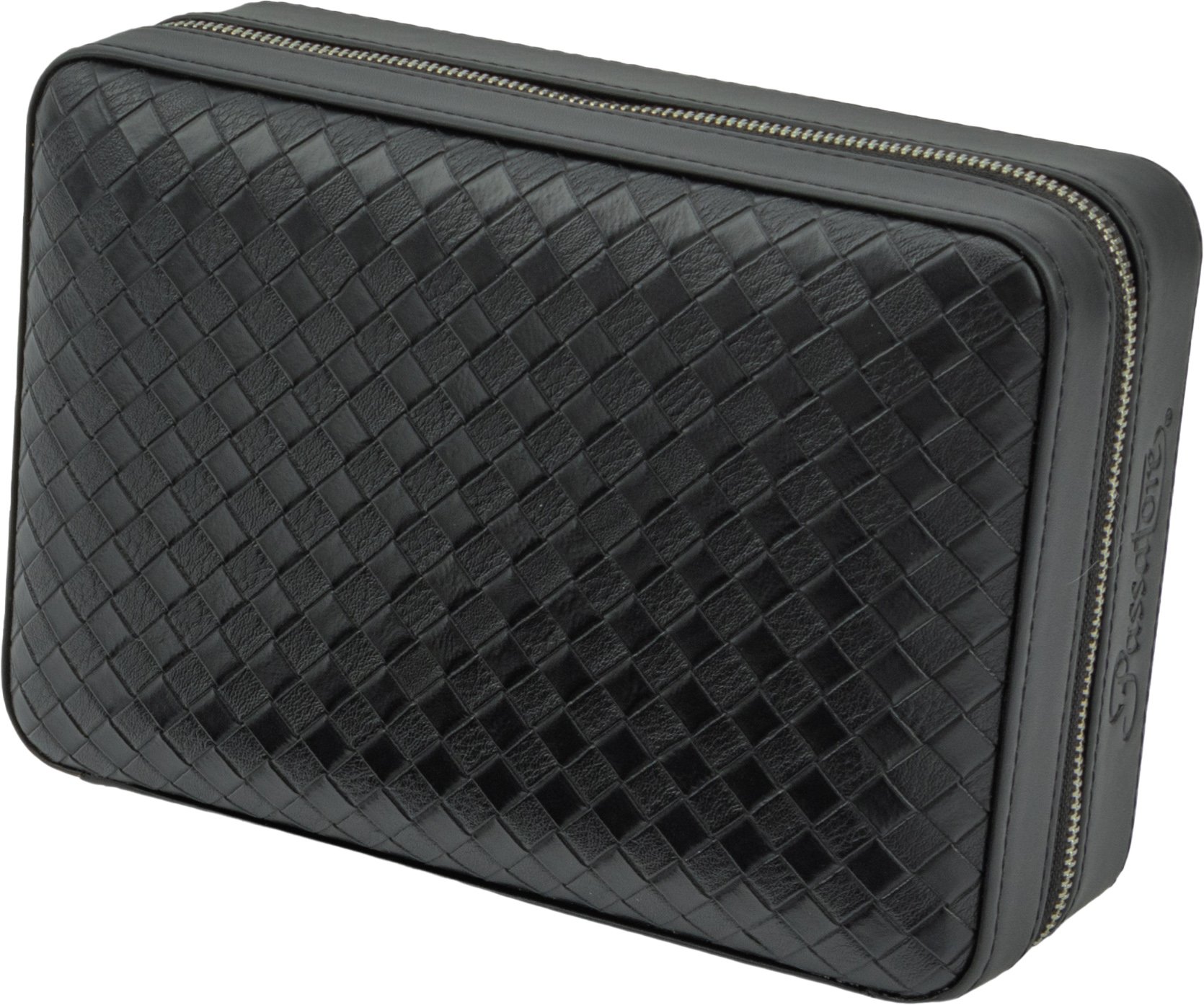 4er Lederoptik schwarz Detailbild