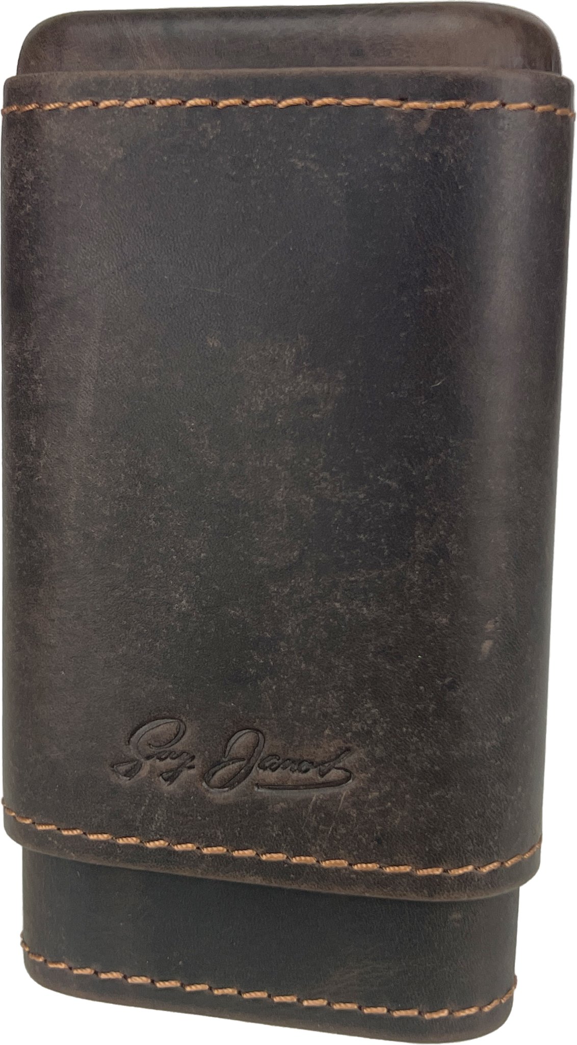 Guy Janot Zigarrenetui Crazy Horse 3er Robusto mit Zedernholz (8812)