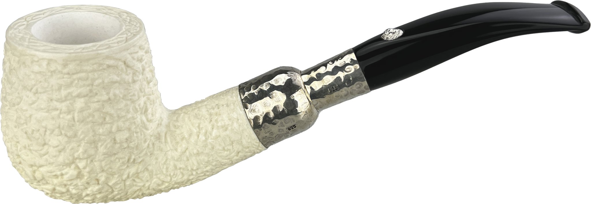 Barling Ivory (Meerschaum) Spigot Bent rustic 1812 (15303)