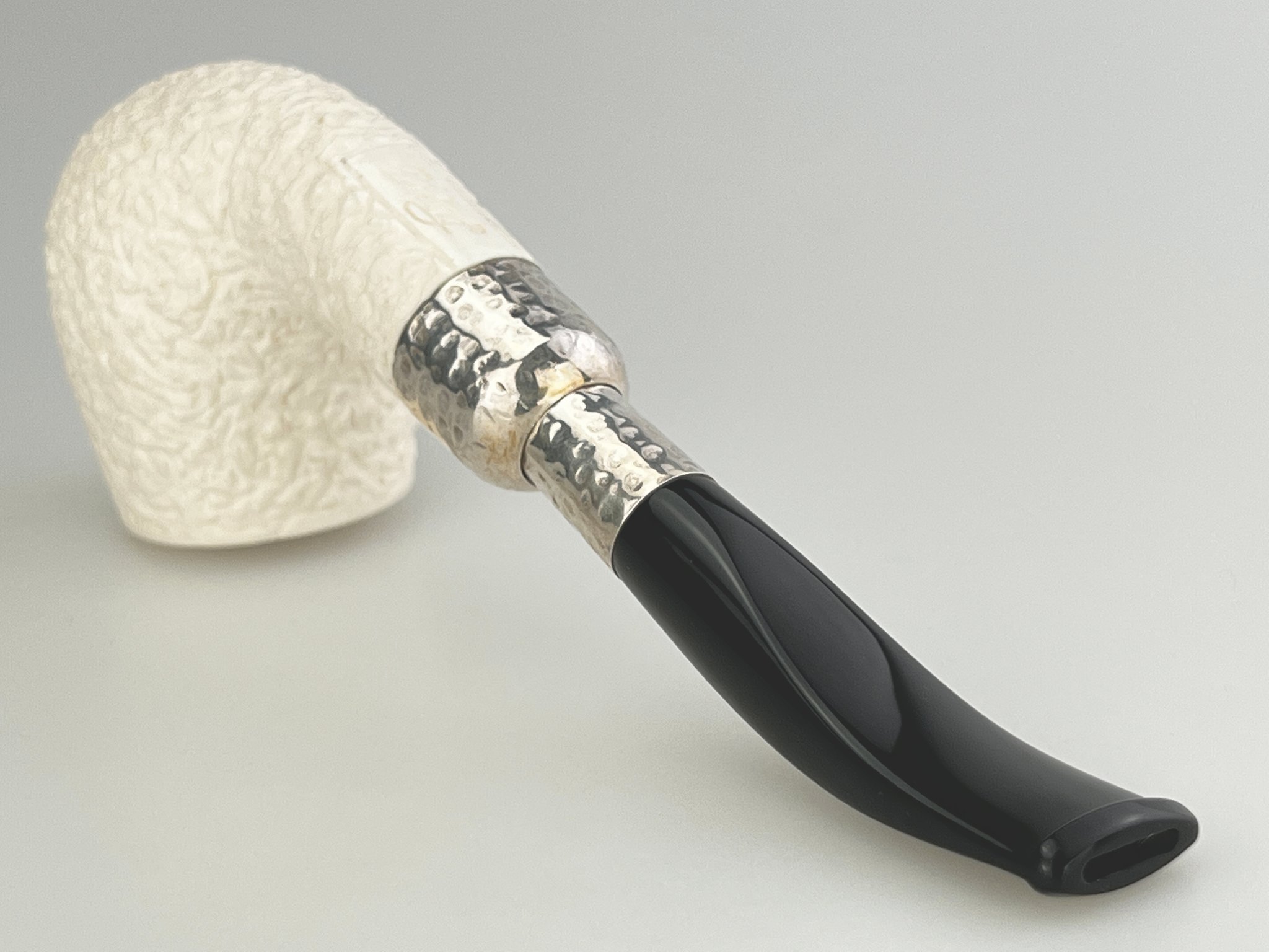 Barling Ivory (Meerschaum) Spigot Bent rustic 1812 (15303) Detailbild 2