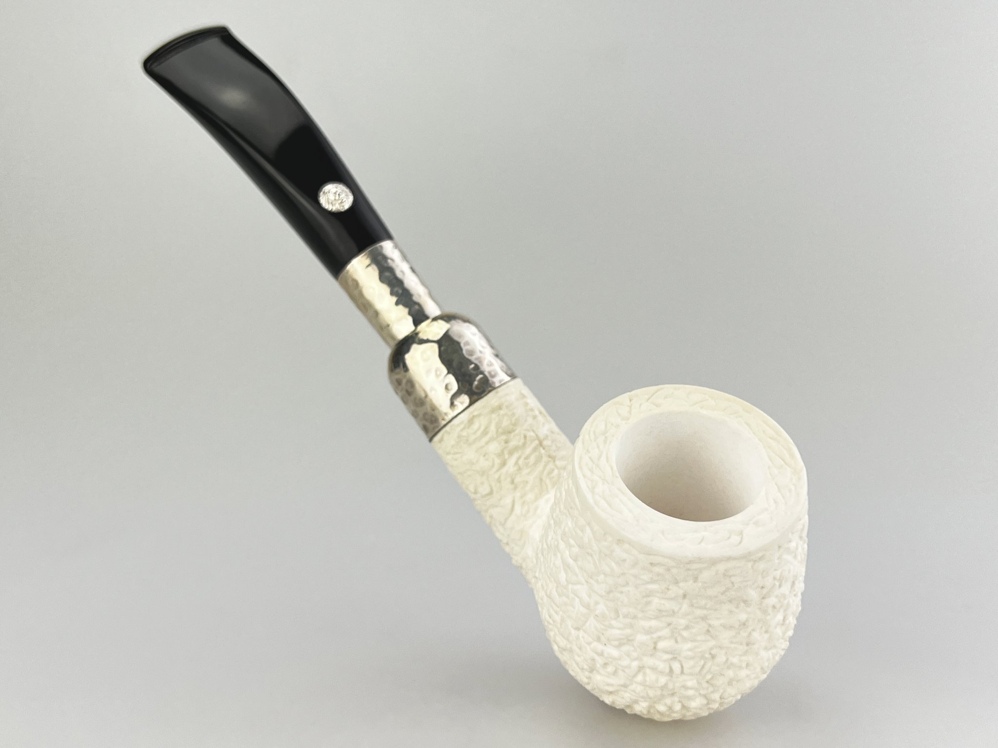 Barling Ivory (Meerschaum) Spigot Bent rustic 1812 (15303) Detailbild 4