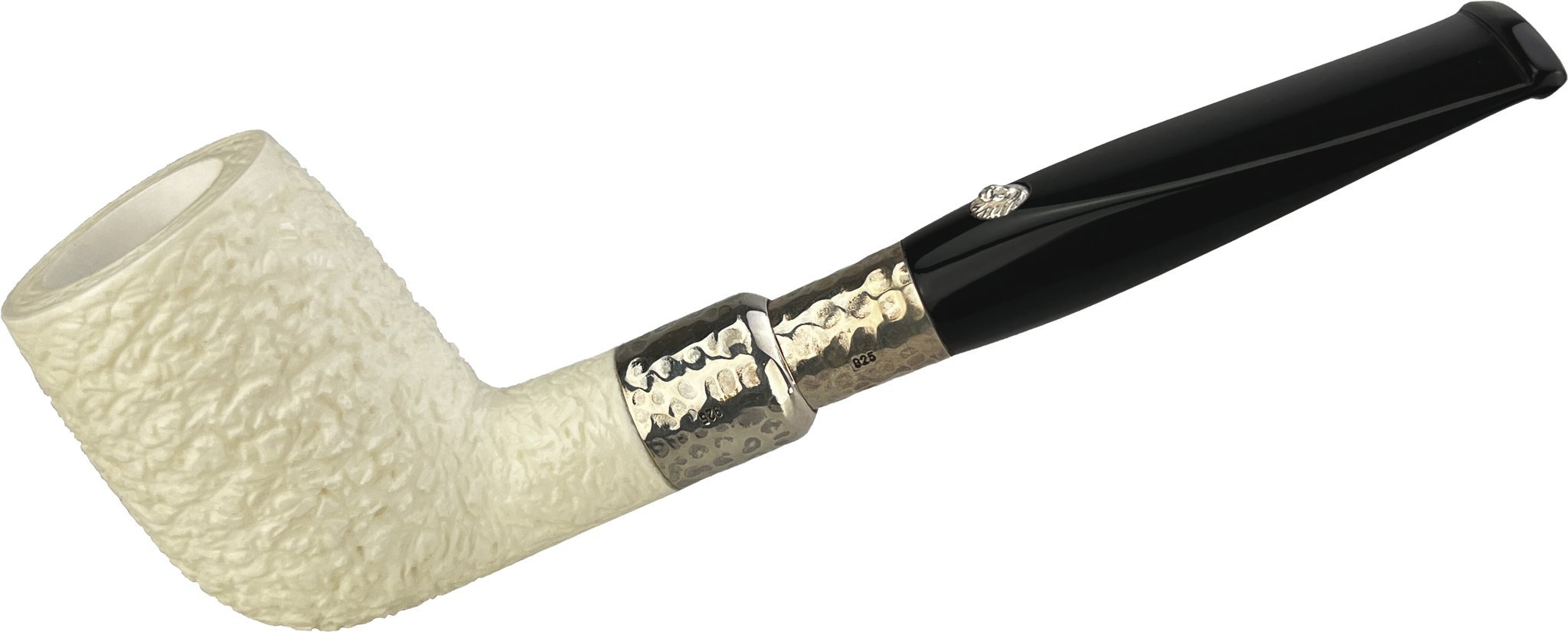 Barling Ivory (Meerschaum) Spigot Straight rustic 1812 (15302)