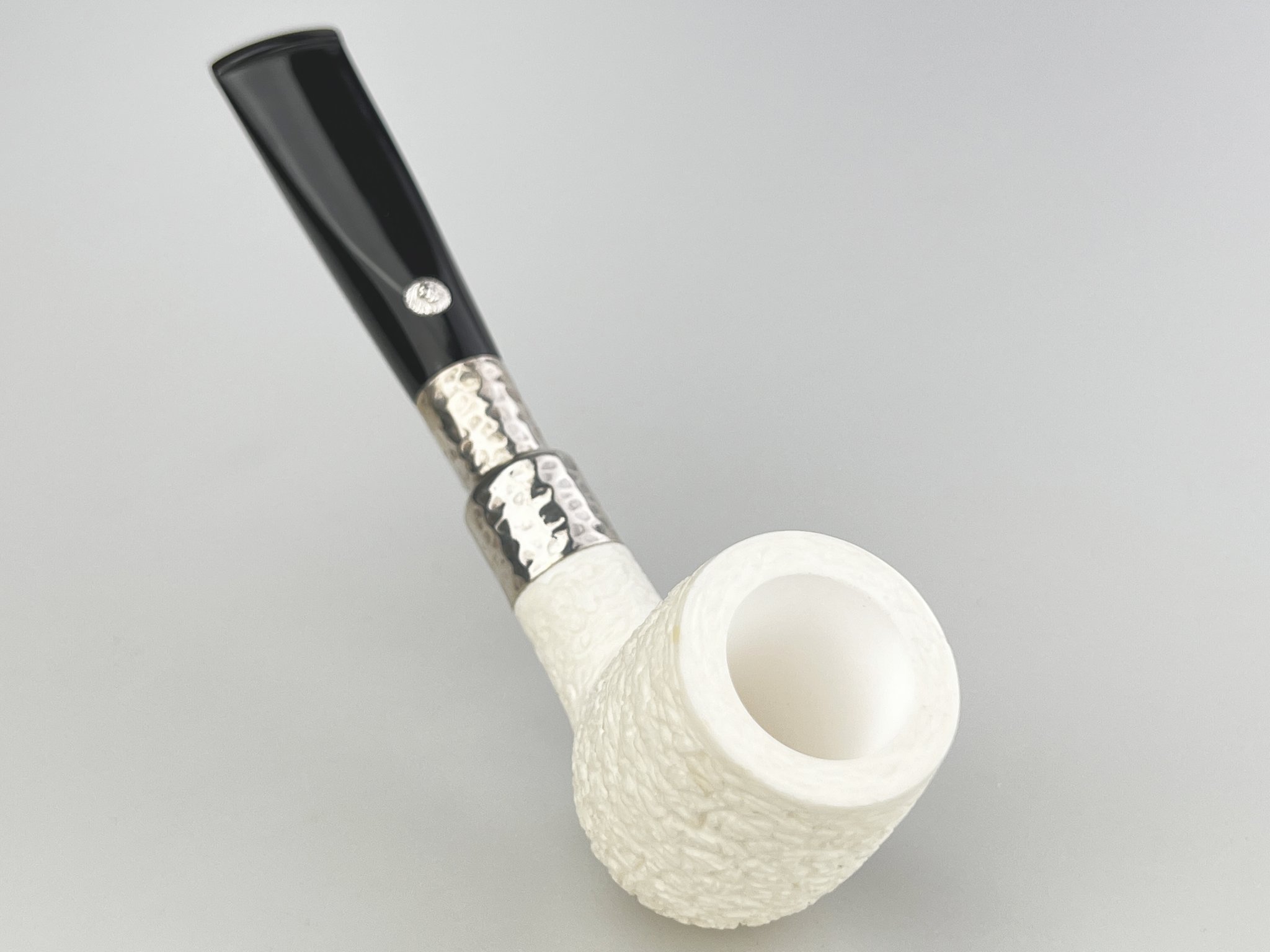 Barling Ivory (Meerschaum) Spigot Straight rustic 1812 (15302) Detailbild 3