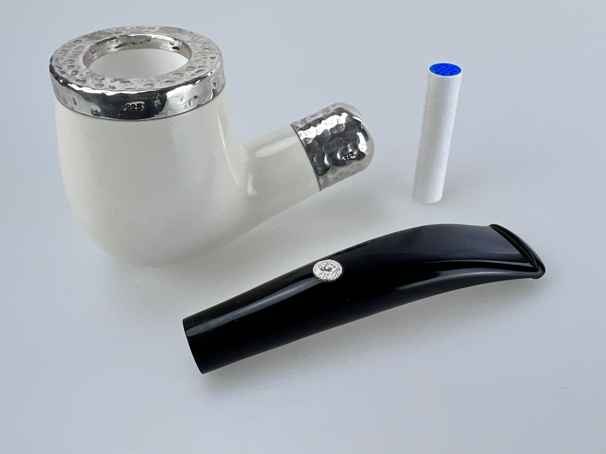 Barling Ivory (Meerschaum) Bent smooth (15297) (interne Nr. 3)