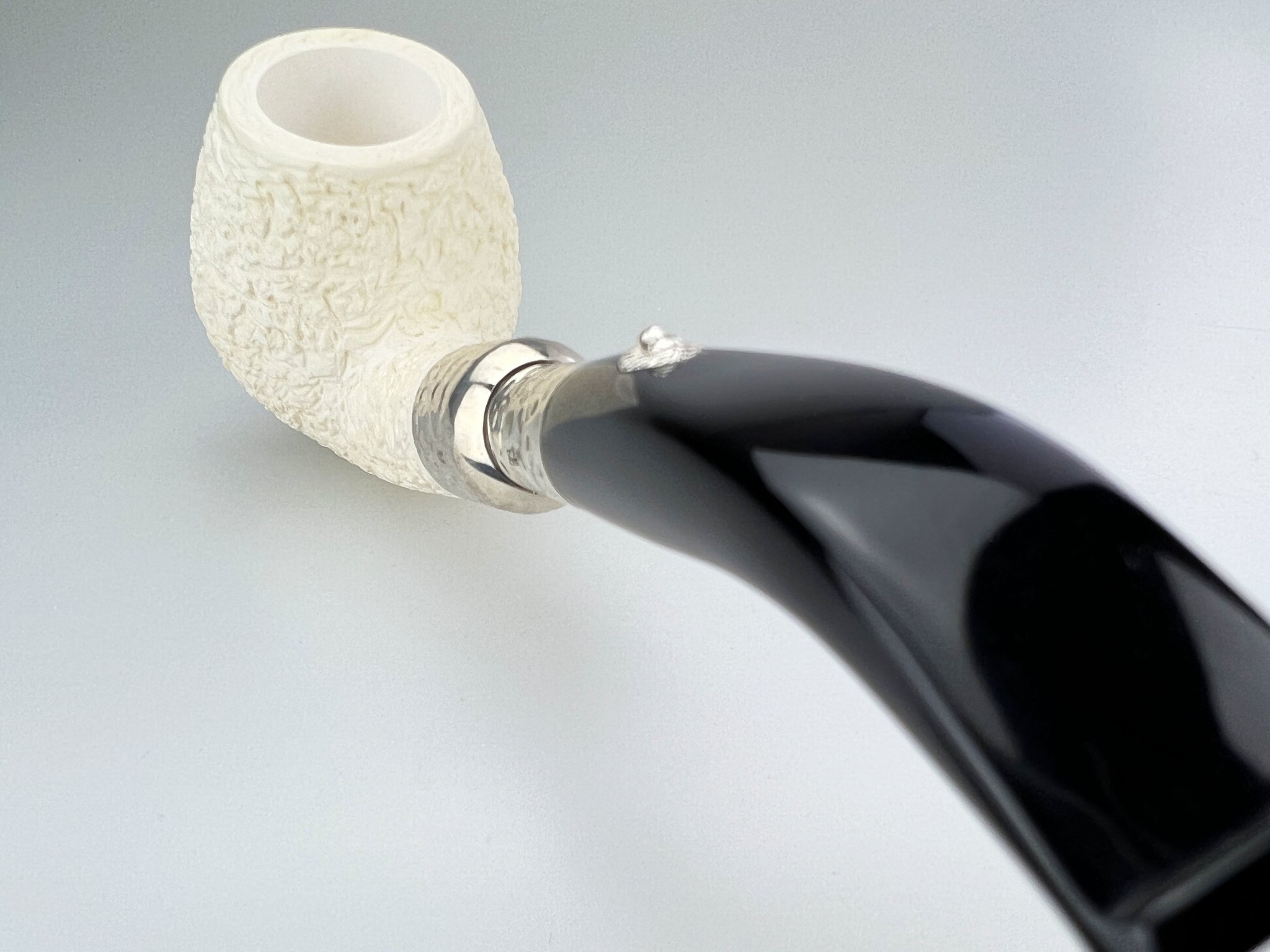 Barling Ivory (Meerschaum) Spigot Bent rustic (15303) Modell 2 Detailbild 2