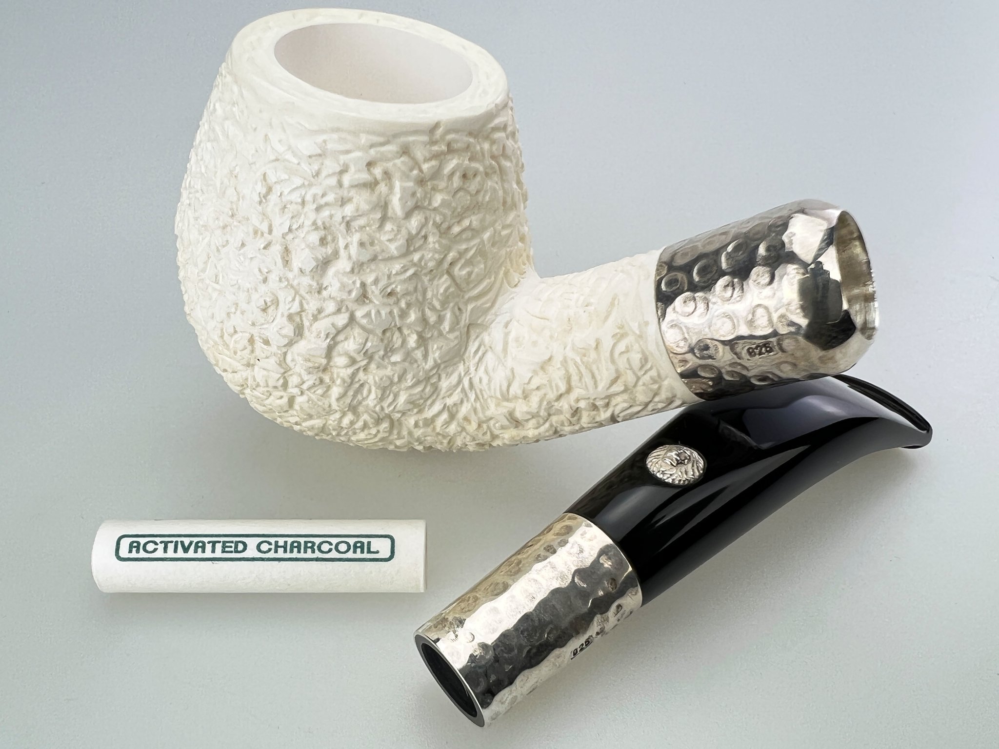 Barling Ivory (Meerschaum) Spigot Bent rustic (15303) Modell 2 Detailbild 5