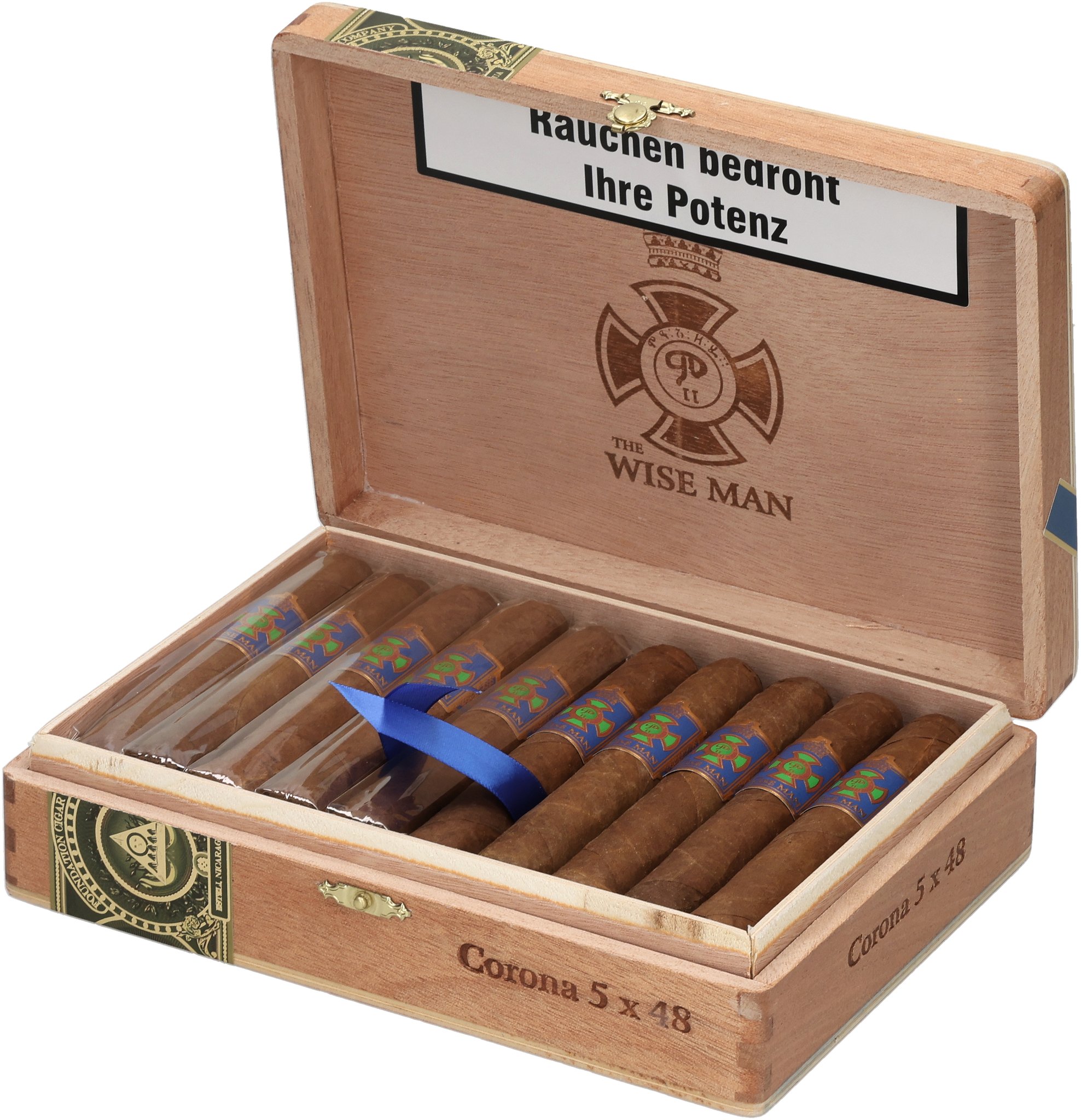 Wise Man Corojo Corona box open
