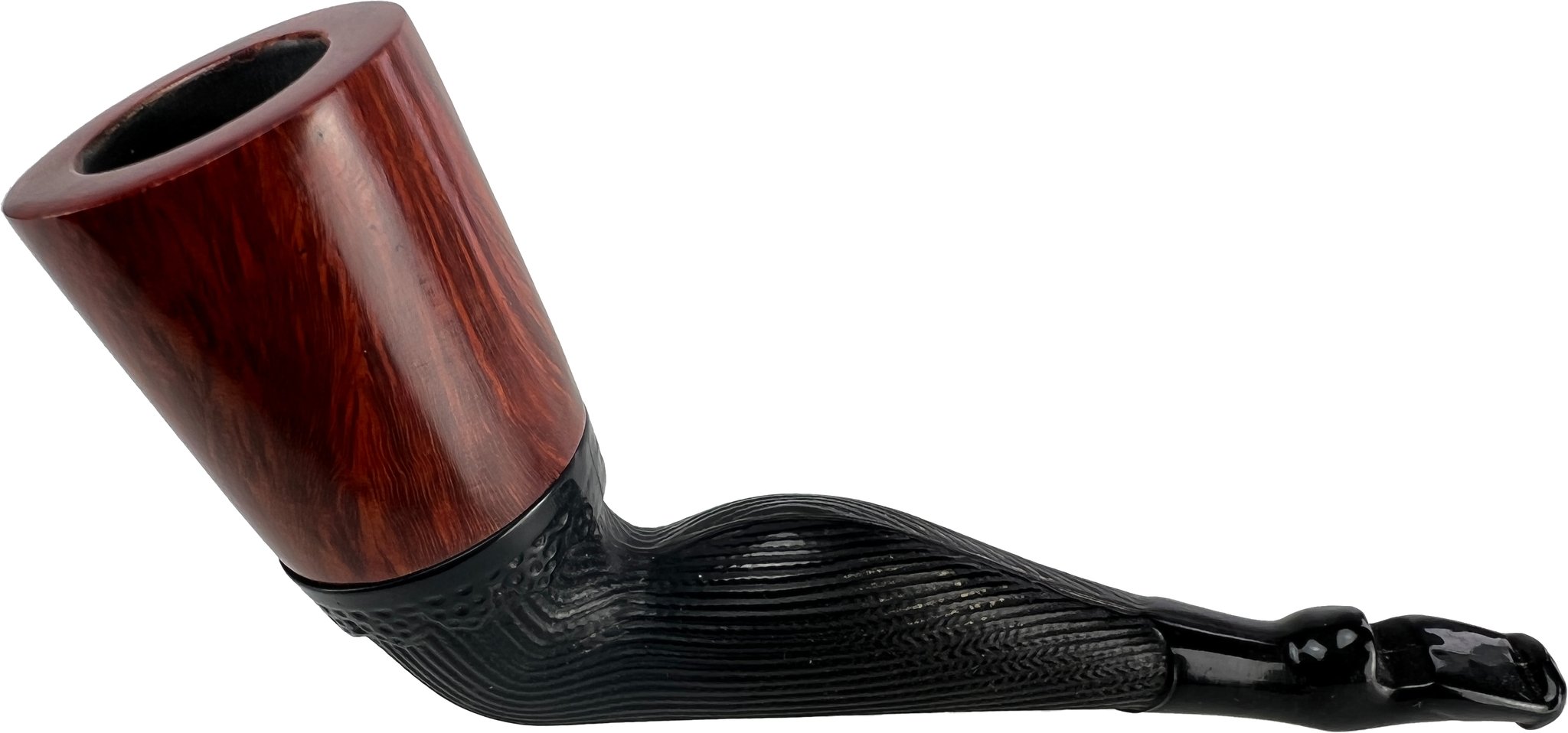 Old German Clay Pipes das Legendäre Frauenbein glatt mit Wechselkopf (interne Nr. 5)