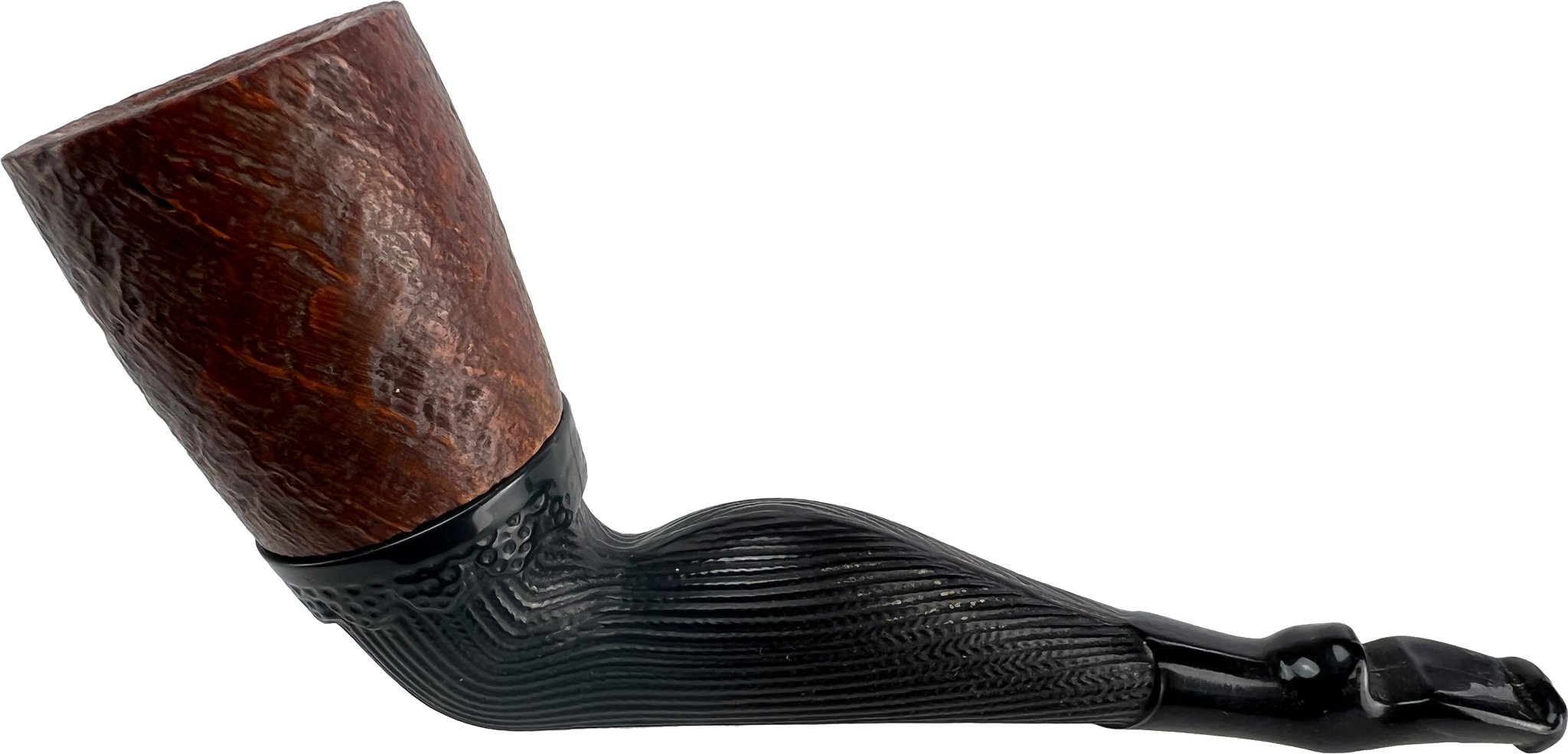 Old German Clay Pipes das Legendäre Frauenbein glatt mit Wechselkopf (interne Nr. 5)