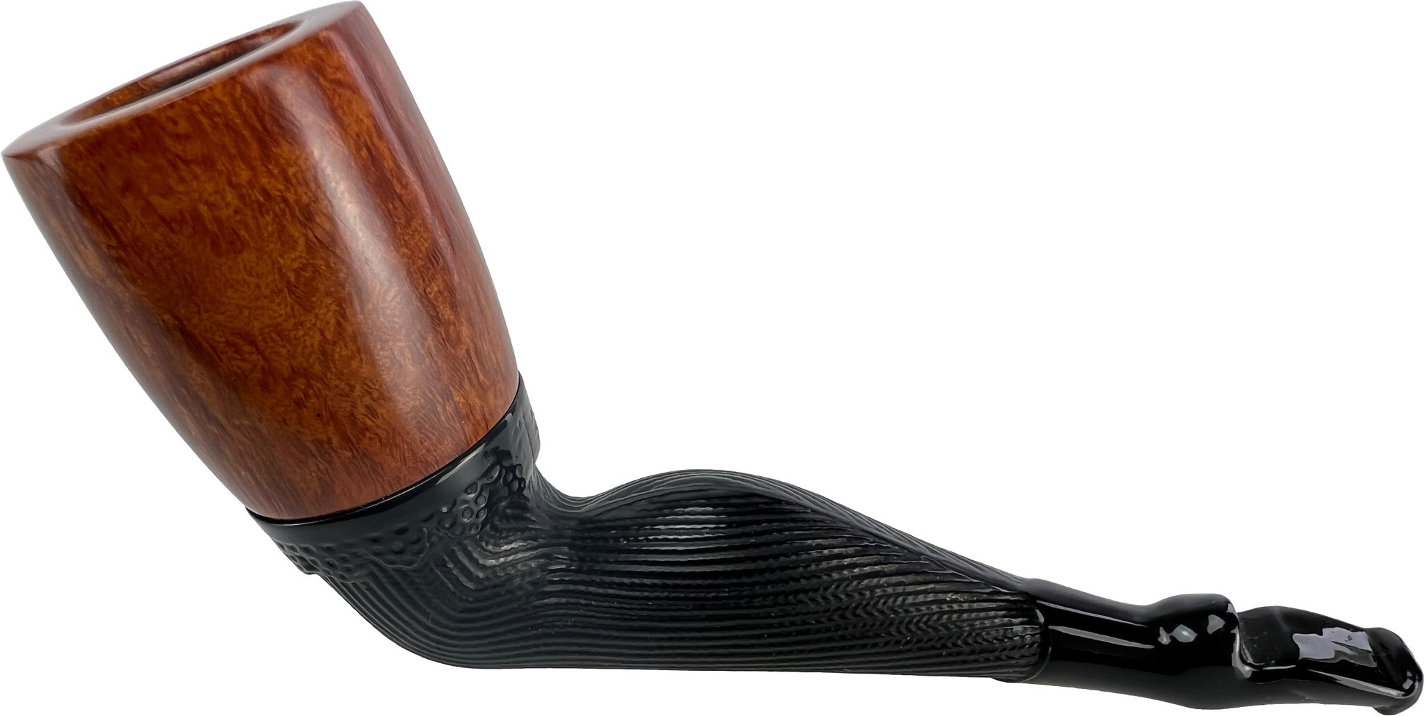 Old German Clay Pipes das Legendäre Frauenbein glatt mit Wechselkopf (interne Nr. 6)