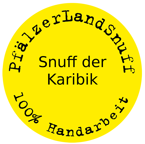 Pfälzer Landsnuff Schnupftabak Karibik 10g Aufkleber
