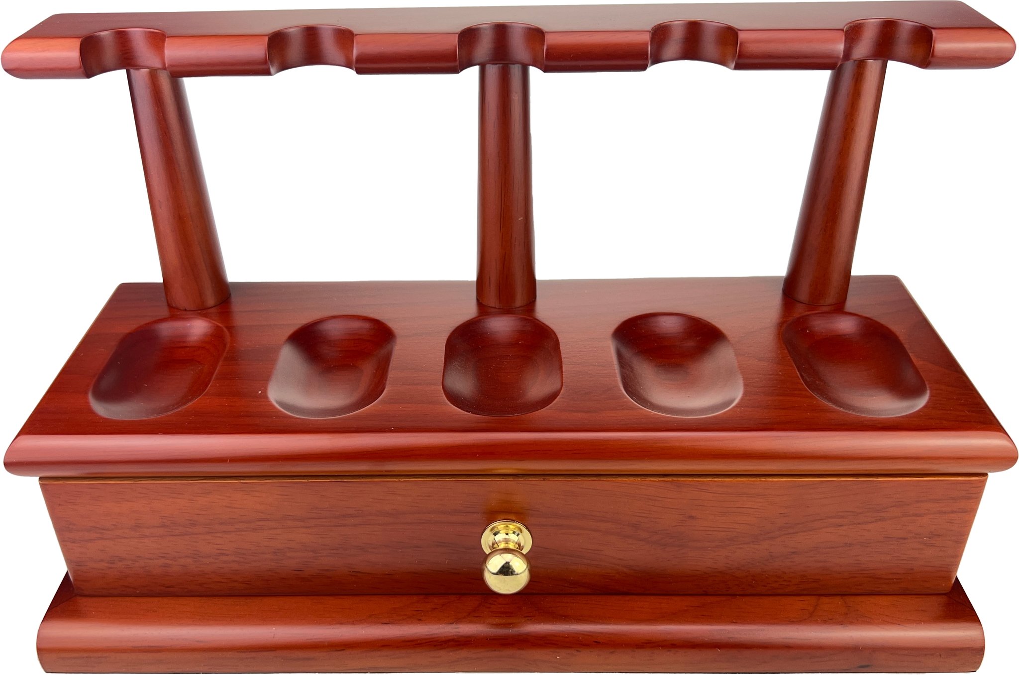 Brebbia Pfeifenständer 5er Holz mit Schublade (21038)