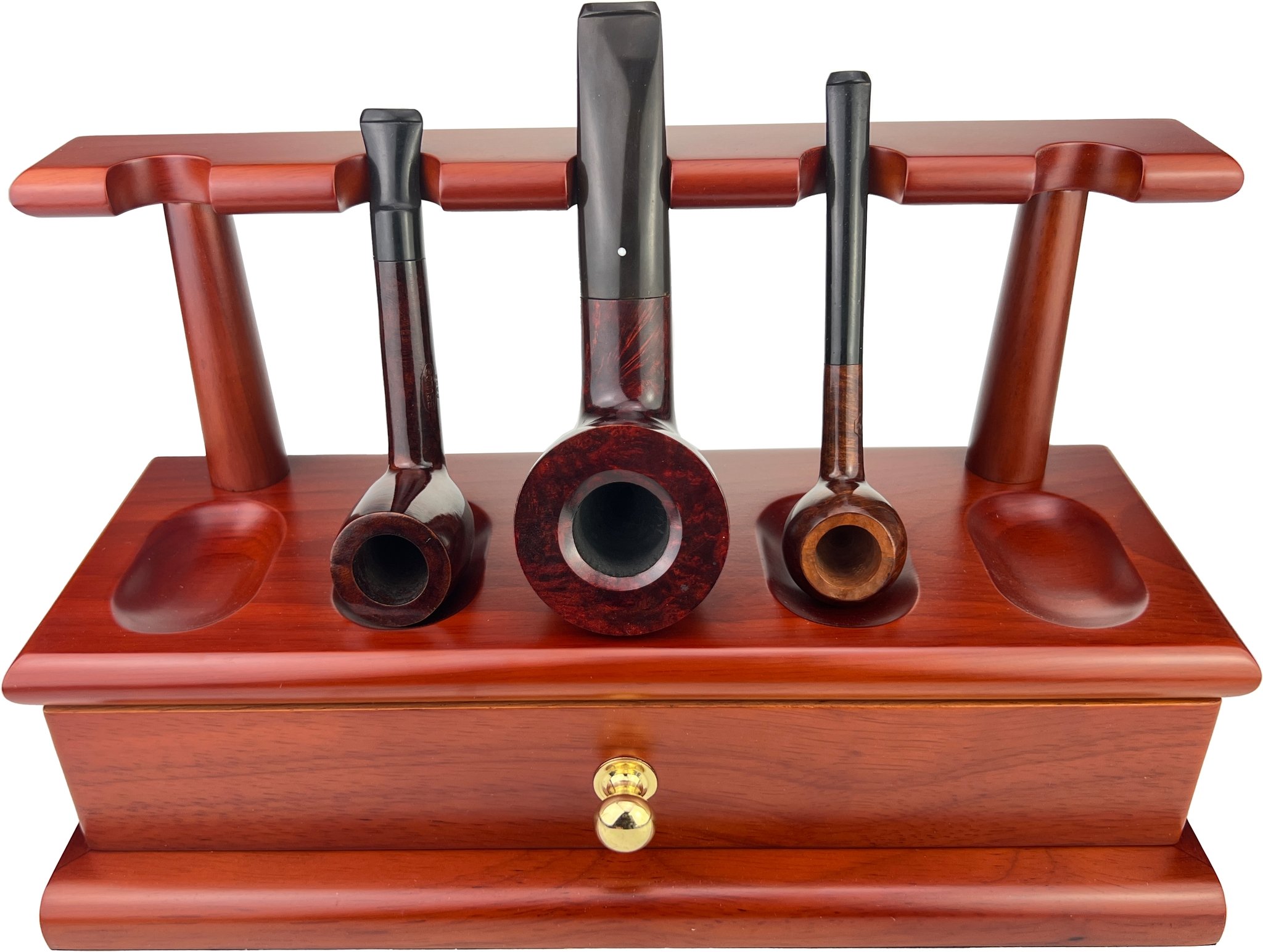 Brebbia Pfeifenständer 5er Holz mit Schublade (21038) Detailbild