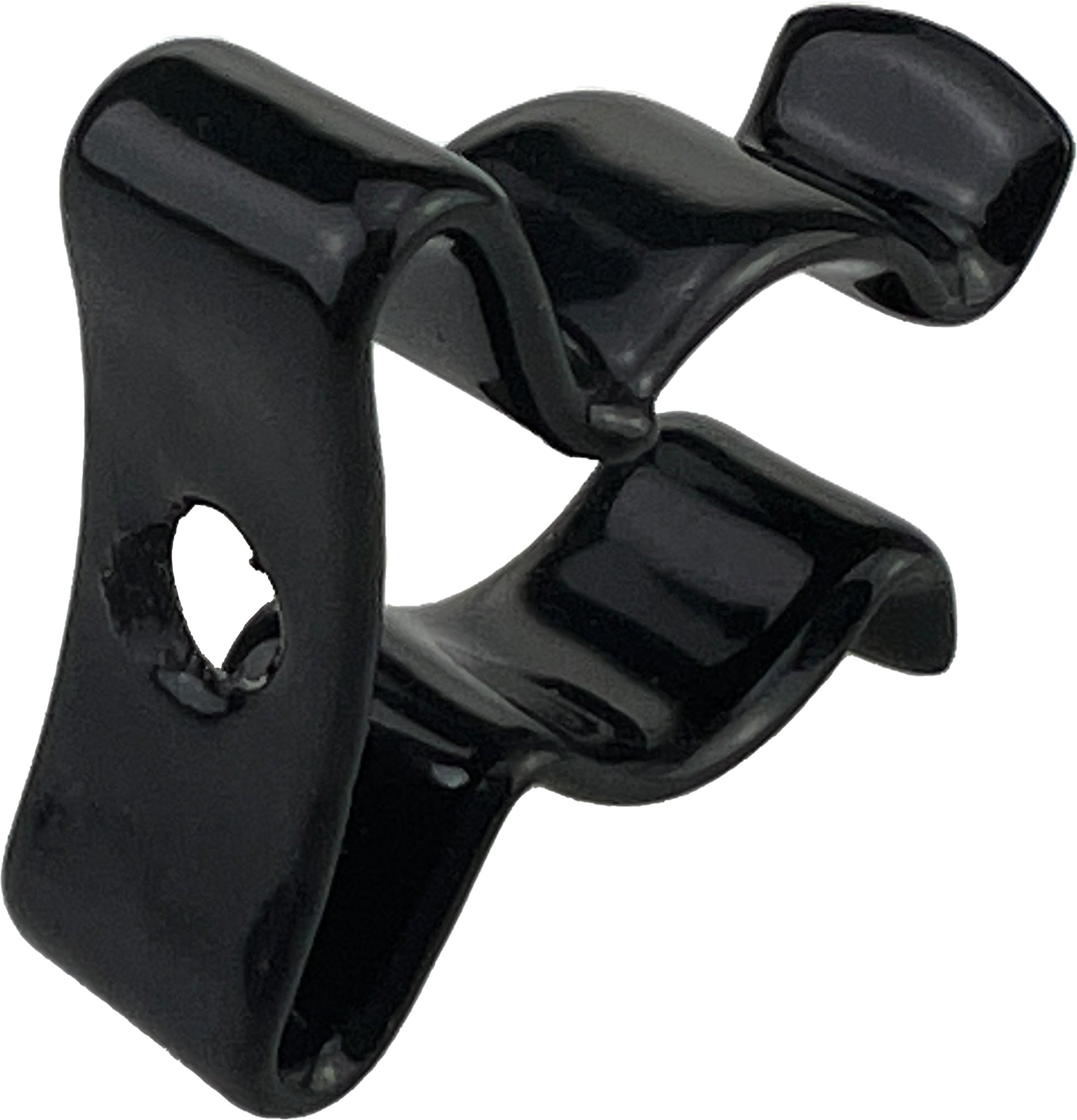 Brebbia Pfeifenklemme für Pfeifenschränke und Pfeifenständer schwarz 10er Beutel (19001)