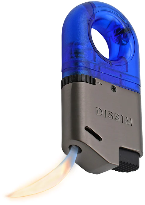 Dissim Sport Pfeifenfeuerzeug blau (ILSPS-BLU) Flamme