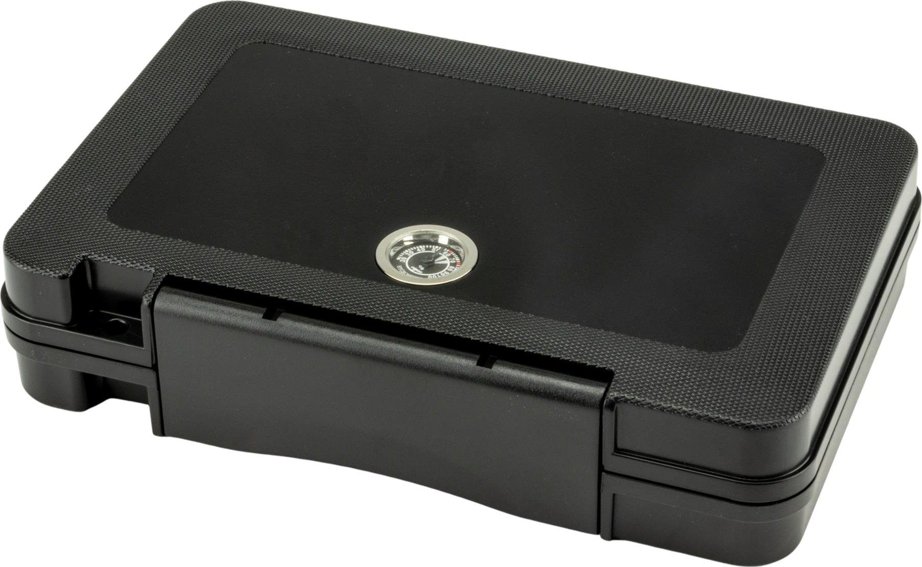 Passatore Reisehumidor Cigar Case Acryl schwarz für 5 Zigarren (560807) Vorderseite