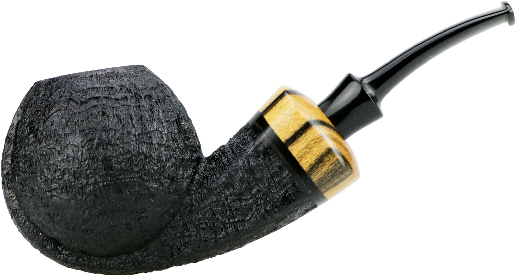 Sabina_Pipes_Sandblasted_Bent_Apple_with_Black_and_White_Ebony_01