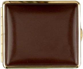 Classic Zigarilloetui 18er Soft Leder weinrot Rahmen vergoldet (605604)