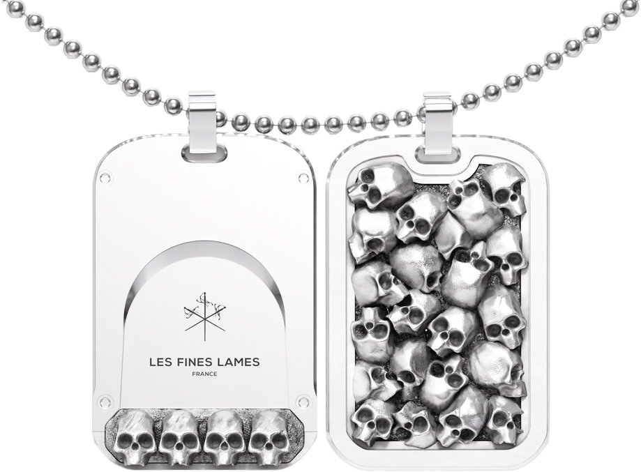 Les Fines Lames Le Tag (Cutter mit Kette) Omnia Vanitas Silber (17189)_01