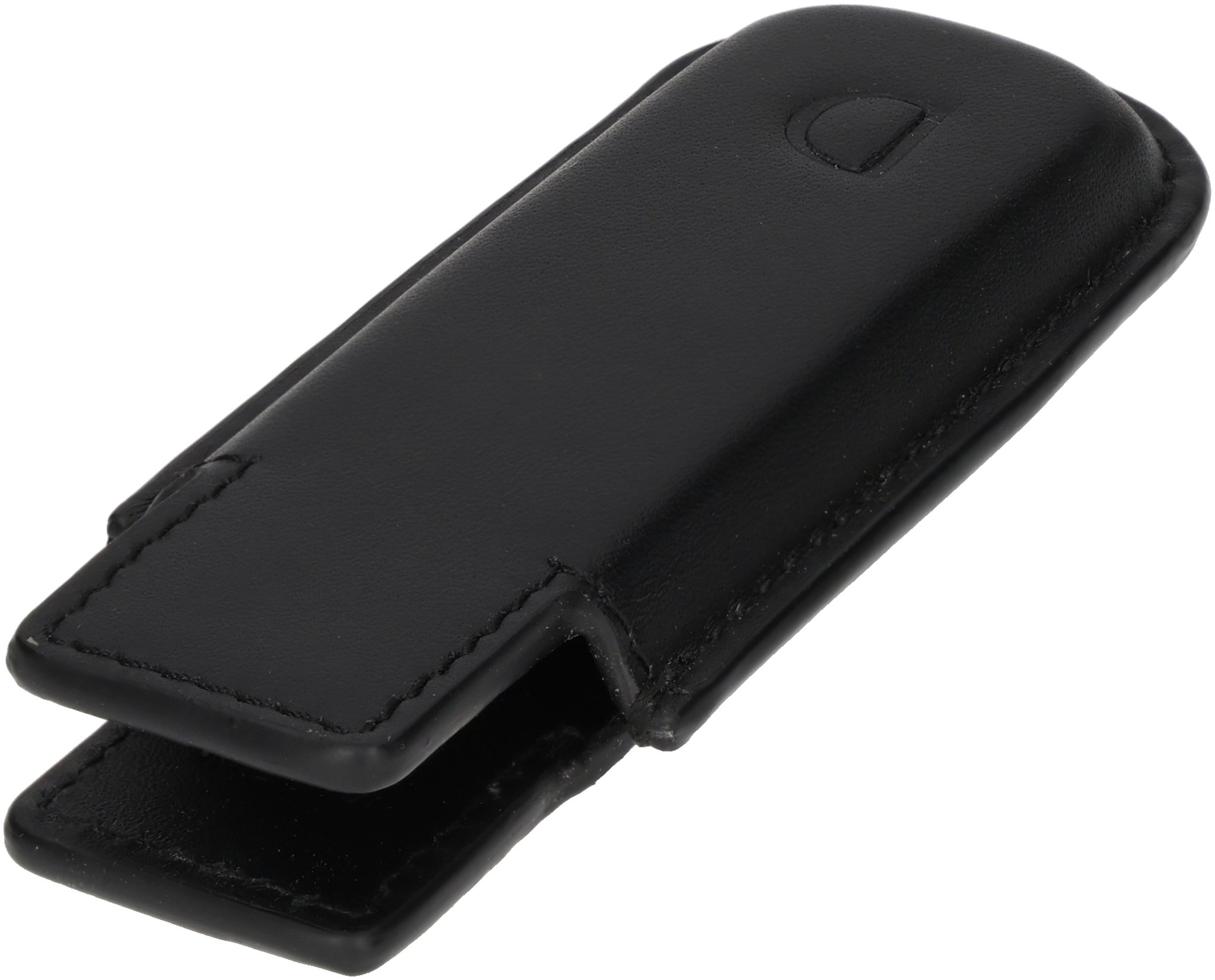 Lederetui schwarz liegend 2