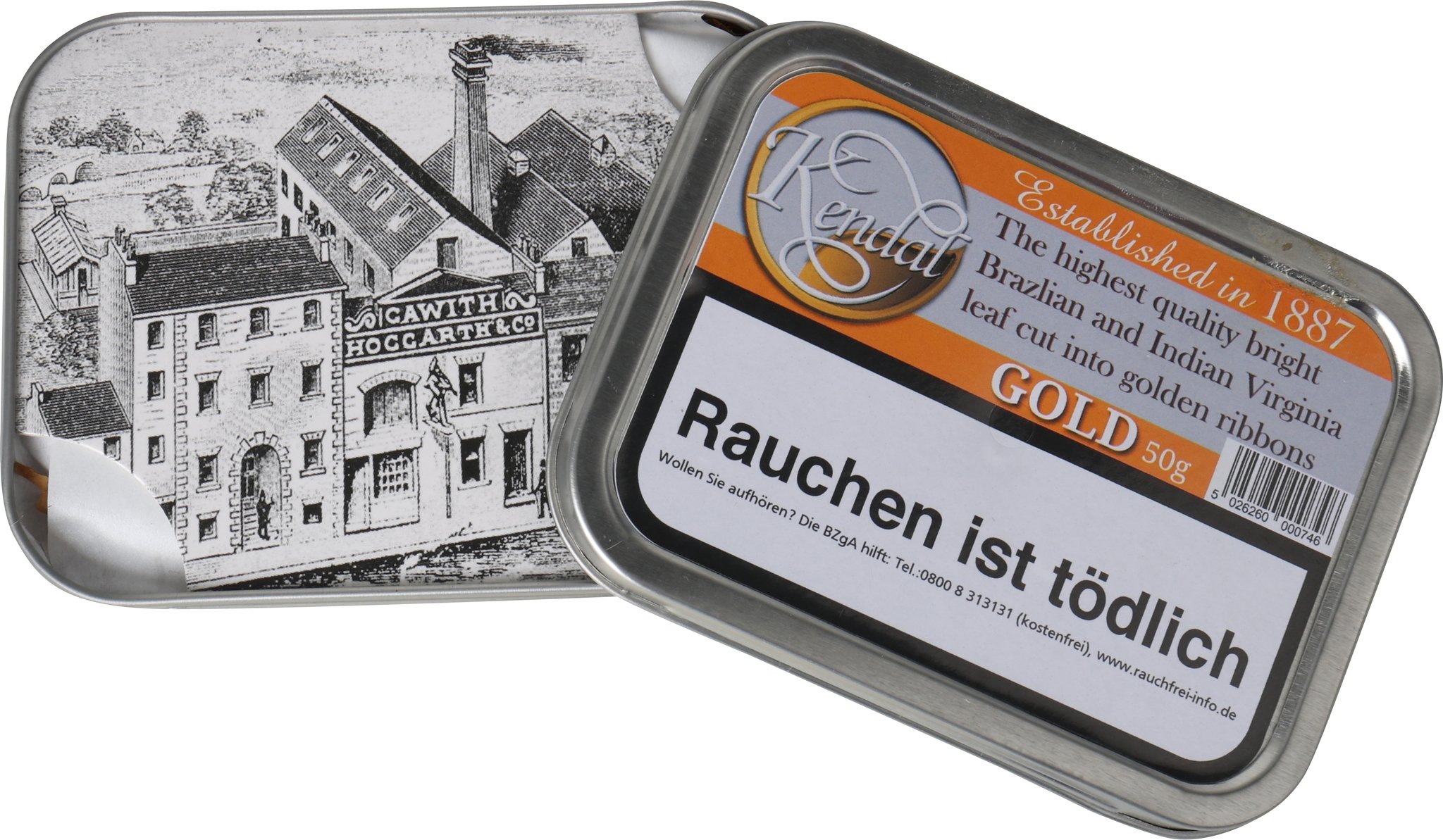 Gawith Hoggarth Pfeifentabak Kendal Gold Dose offen