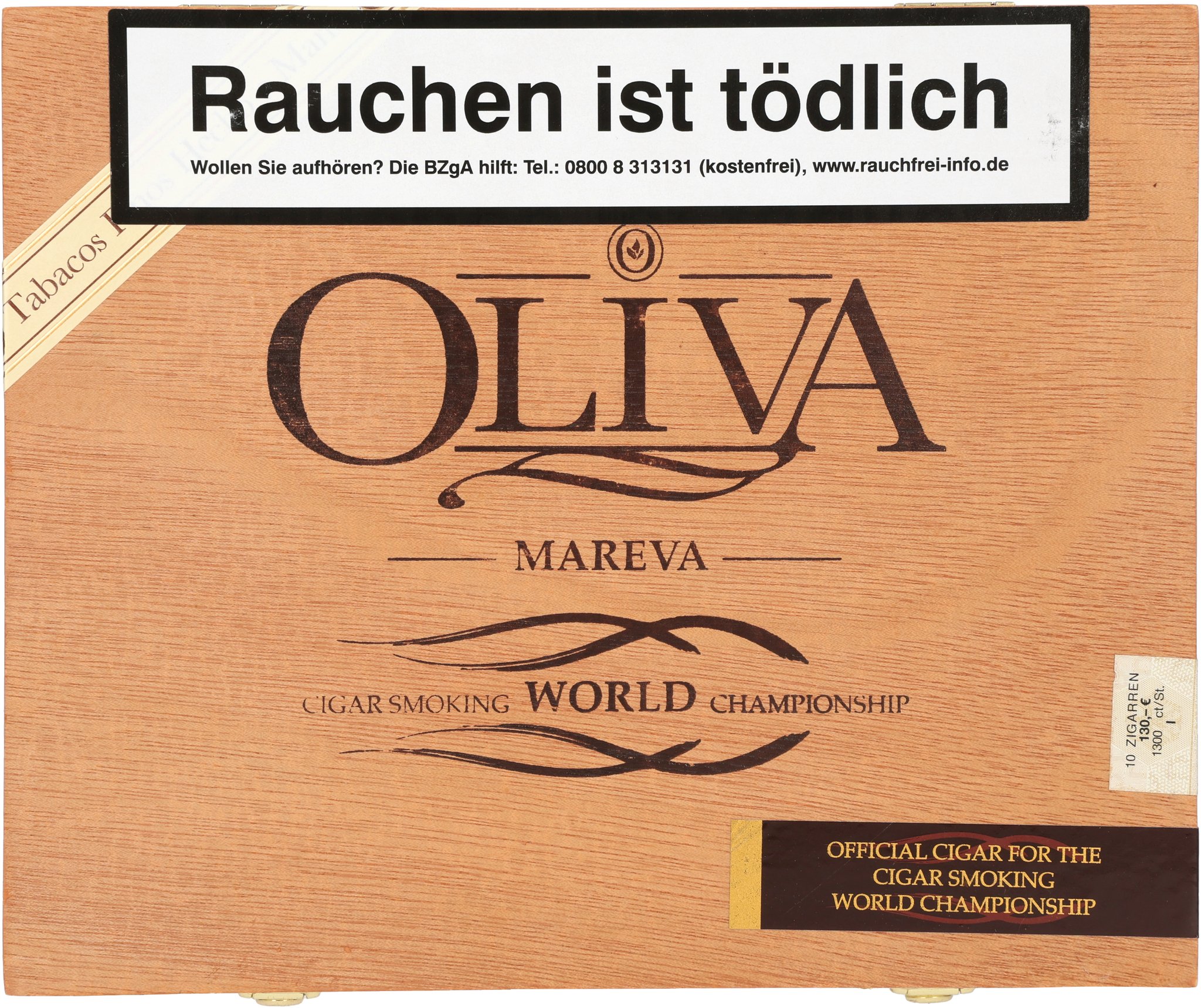 Mareva Cigar Smoking World Championship Kiste frontal