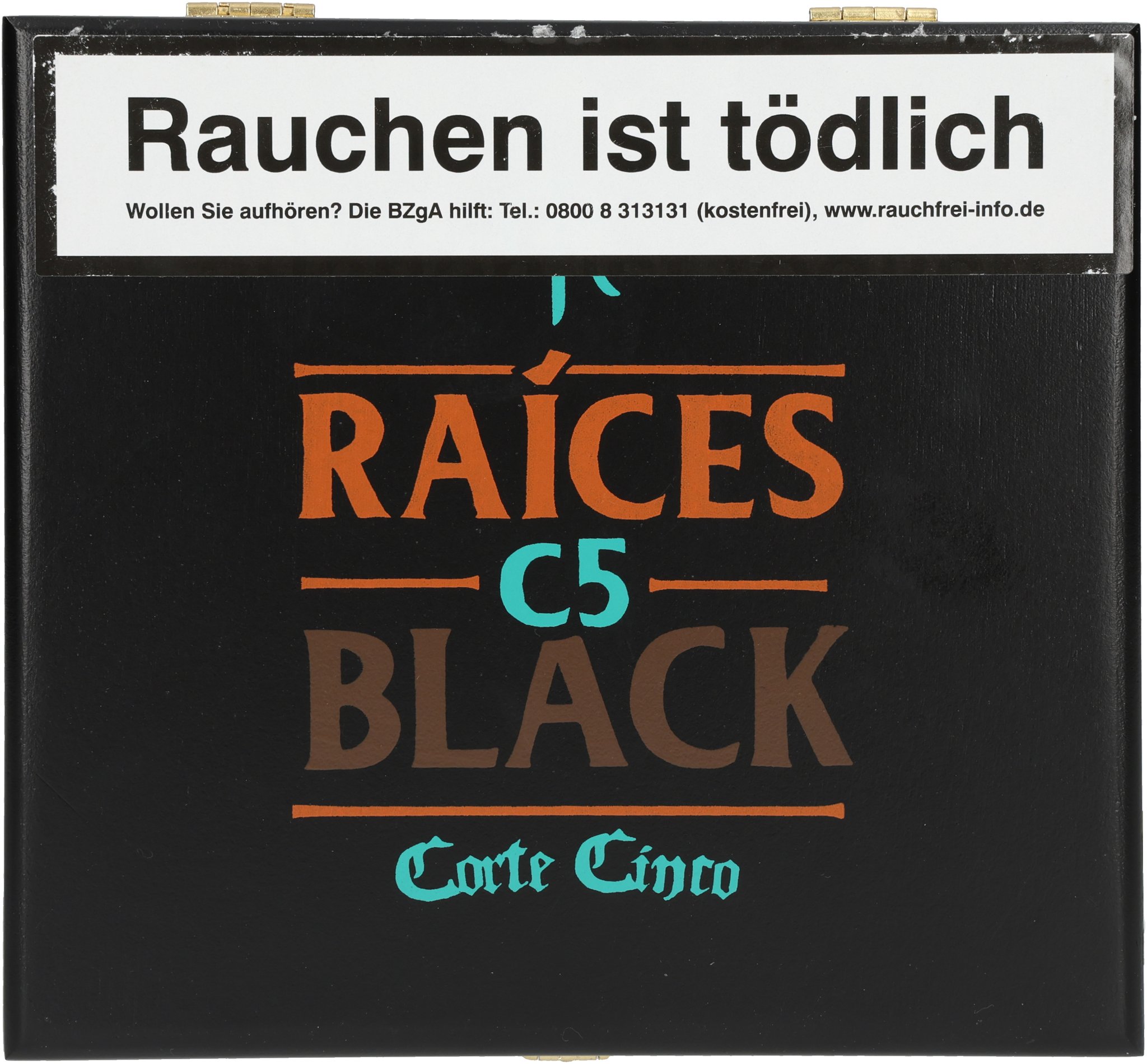 C5 Black Robusto Kiste frontal