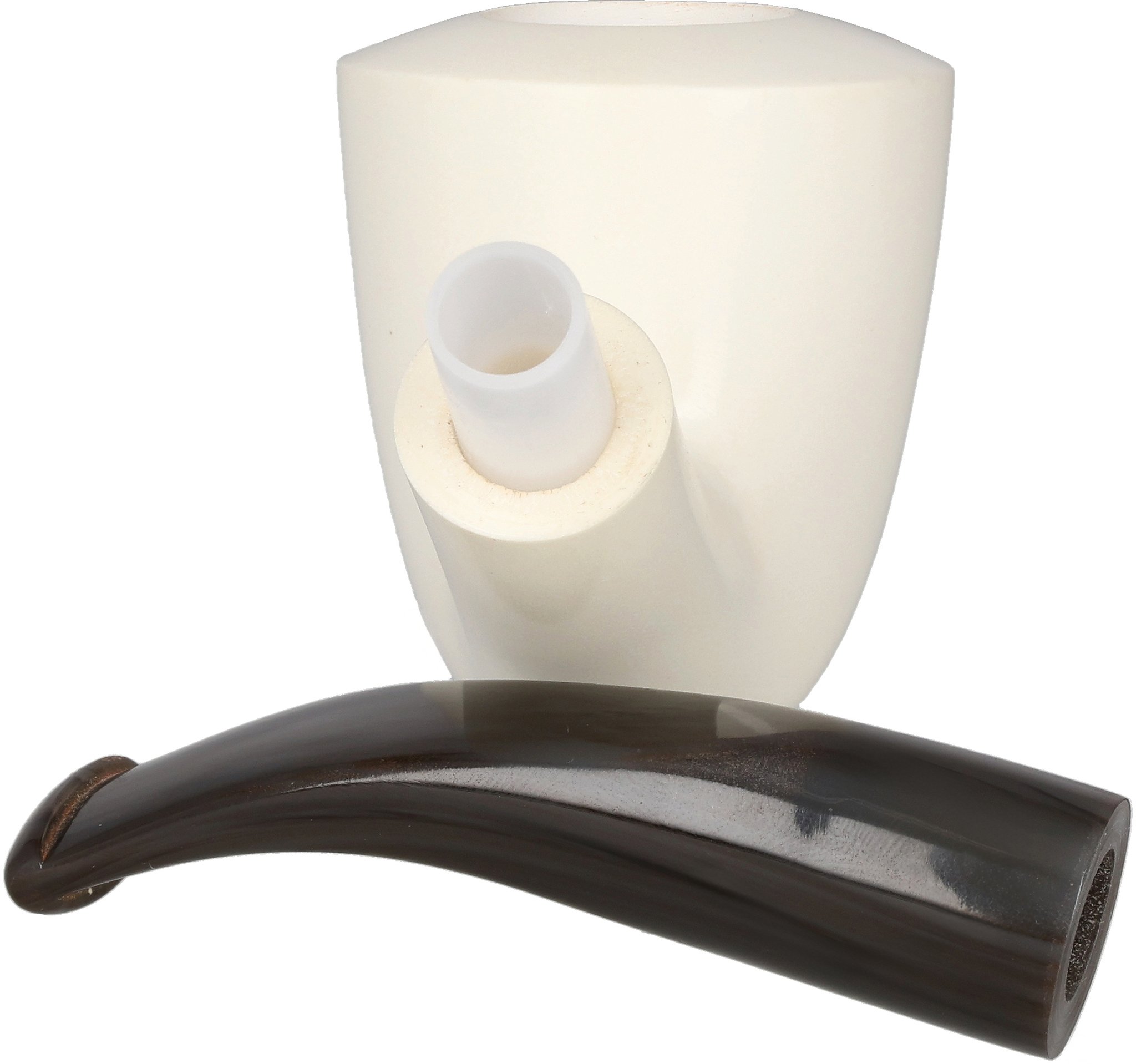 White Meerschaum Pfeife Calabash (90048343)_06