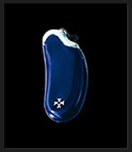 Sillems BiC Feuerzeughülle Mini BiC Bohne Sterling Silber Blau (1349B)