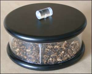 Guy Janot Tabakbar 4er Buche schwarz Plexiglas weiss 7121