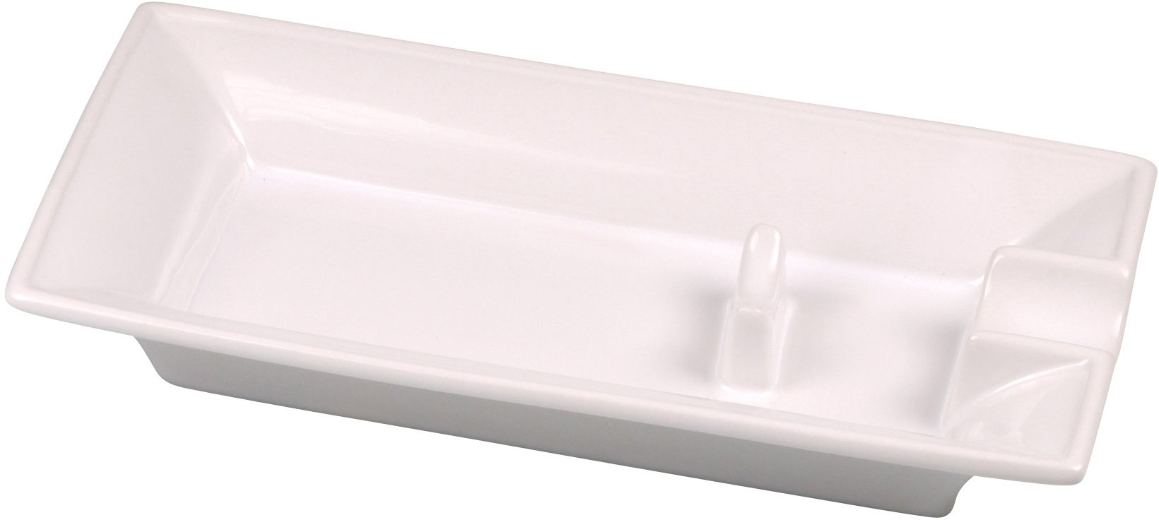 Classic Zigarrenascher Keramik weiß mit 1 Ablage (513295)