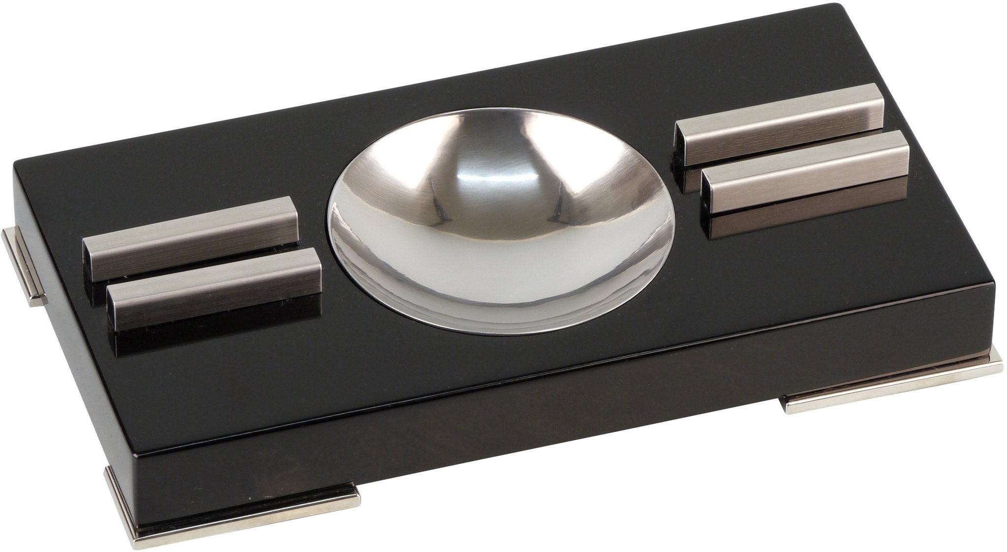 Classic Zigarrenascher Schwarz 2 Ablagen (524362)