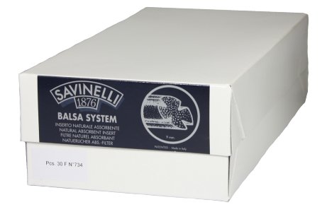 Savinelli Balsa Pfeifenfilter Balsa 9mm Filter Gebinde (30 x 15 Stück)