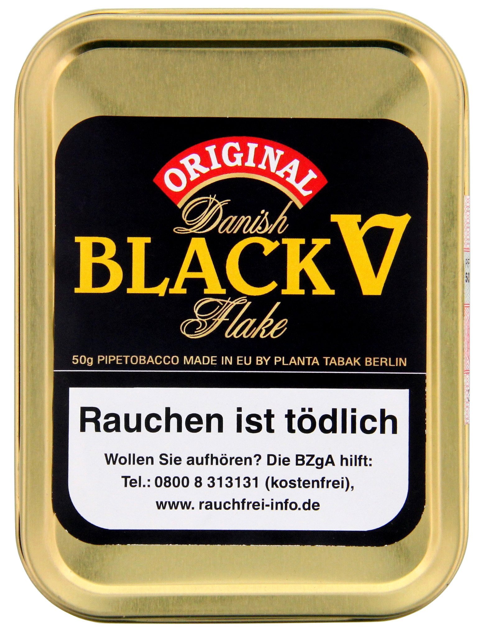 Planta Danish (lieblich) Black V (ehemals Vanilla) Flake Dose 50g
