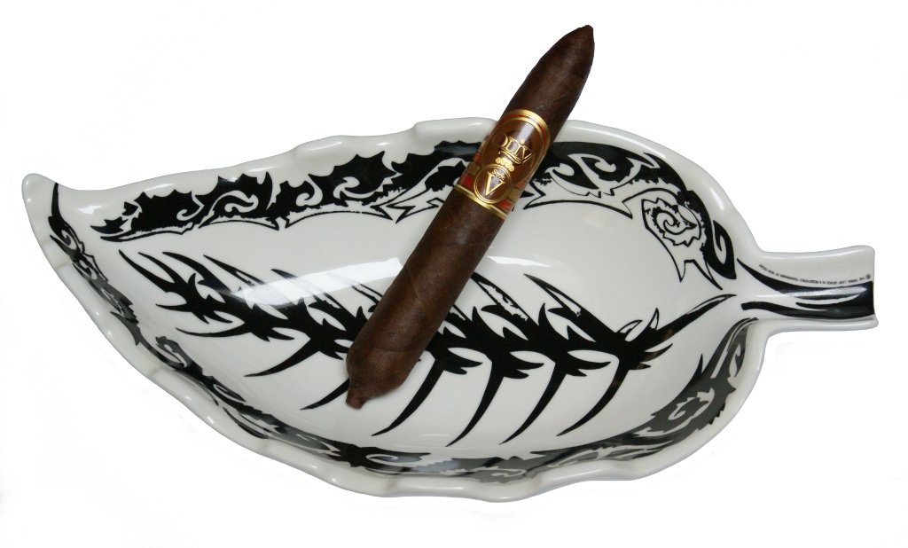 Oliva Leaf Ascher (Blattform) - schwarz weiß
