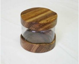 Classic Pfeifenaccessories Zebrano Tabaktopf für 50g - Modell 7662 - Zebranohol