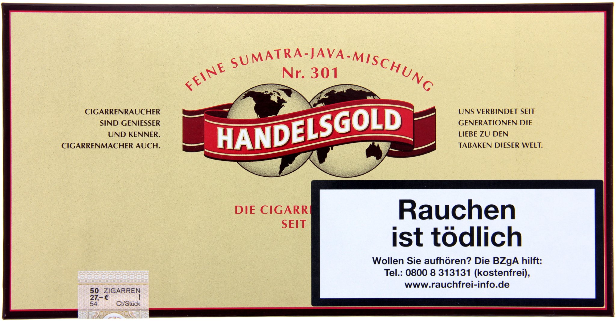 Handelsgold Cigarren Handelsgold Nr. 301 Sumatra (50er Packung) 50er