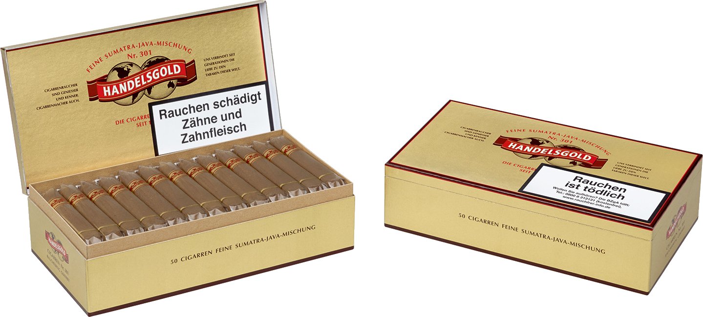Handelsgold Cigarren Handelsgold Nr. 301 Sumatra (50er Packung) offen