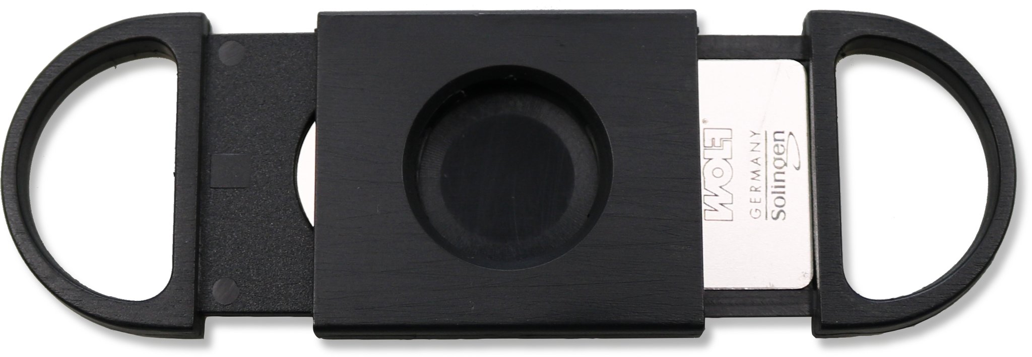 Wolfertz CTS Easy-Cut schwarz mit Dekorfolie im Wurzelholzlook (333ecw) Rückseite offen