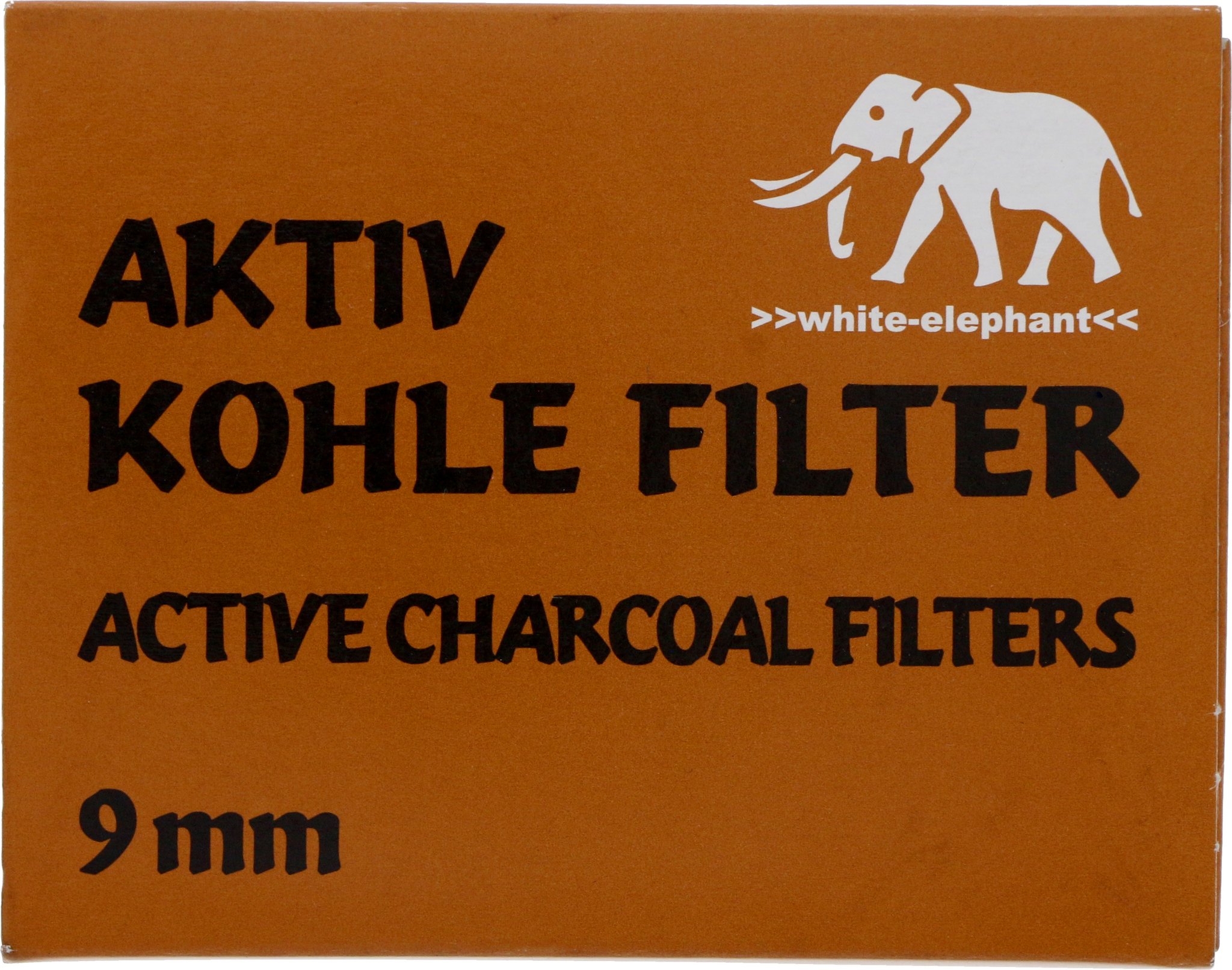 White Elephant Pfeifenfilter 9mm AKTIVKOHLE-Filter (40 Stück)