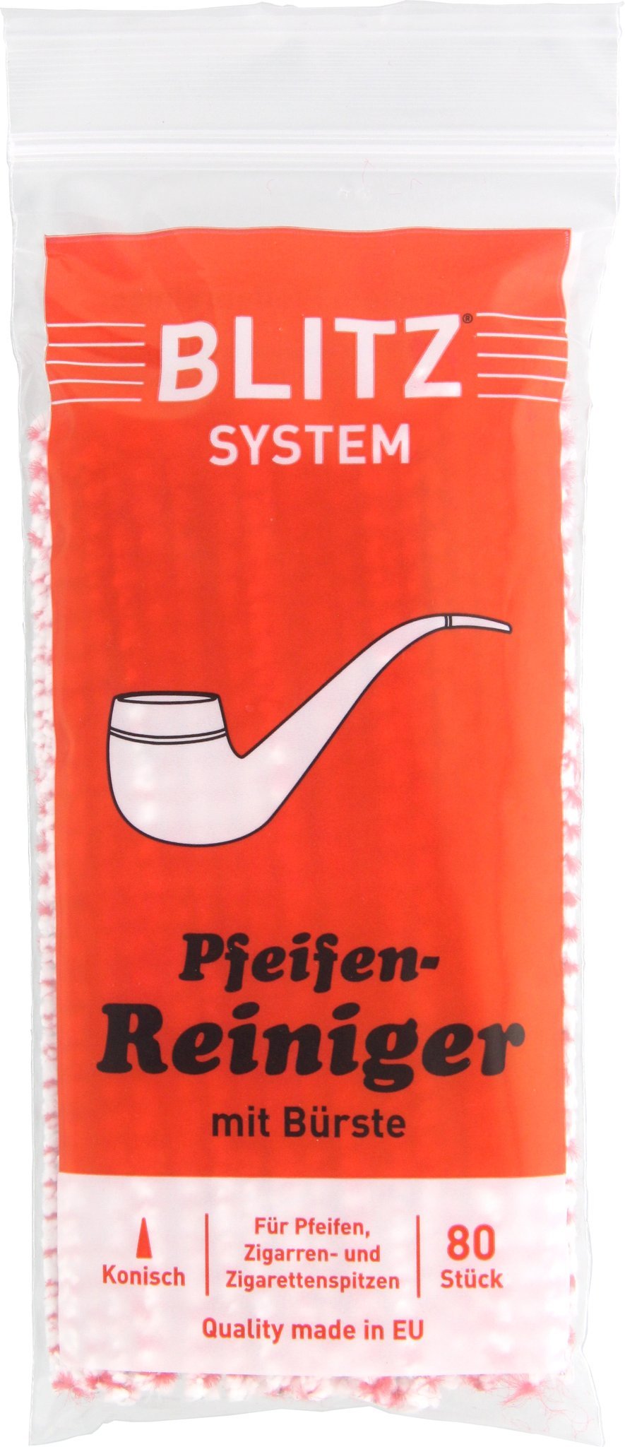 Blitz Pfeifenreiniger rot/weiss 80er Packung