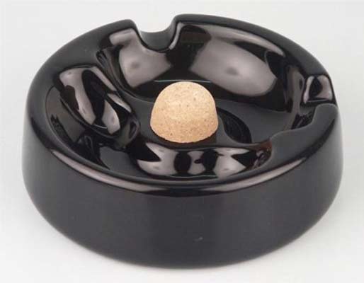 Pfeifenascher Kombi schwarz glänzend mit 2 Ablagen (520925)