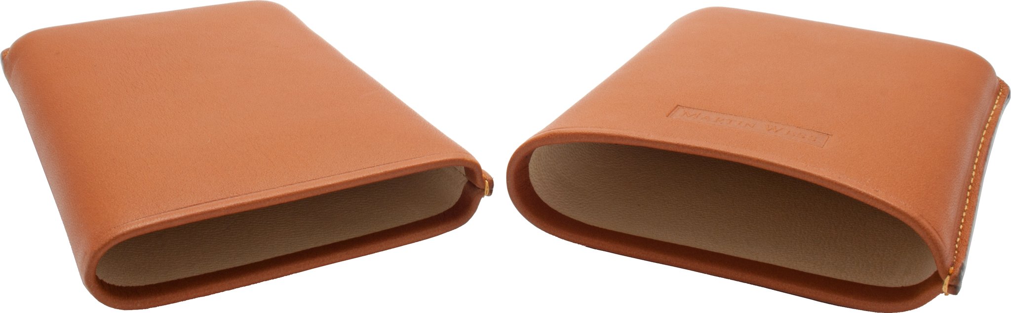 Martin Wess Premium Lederetui - Vachetta Natur Demi Tasse 5er (503-11) offen