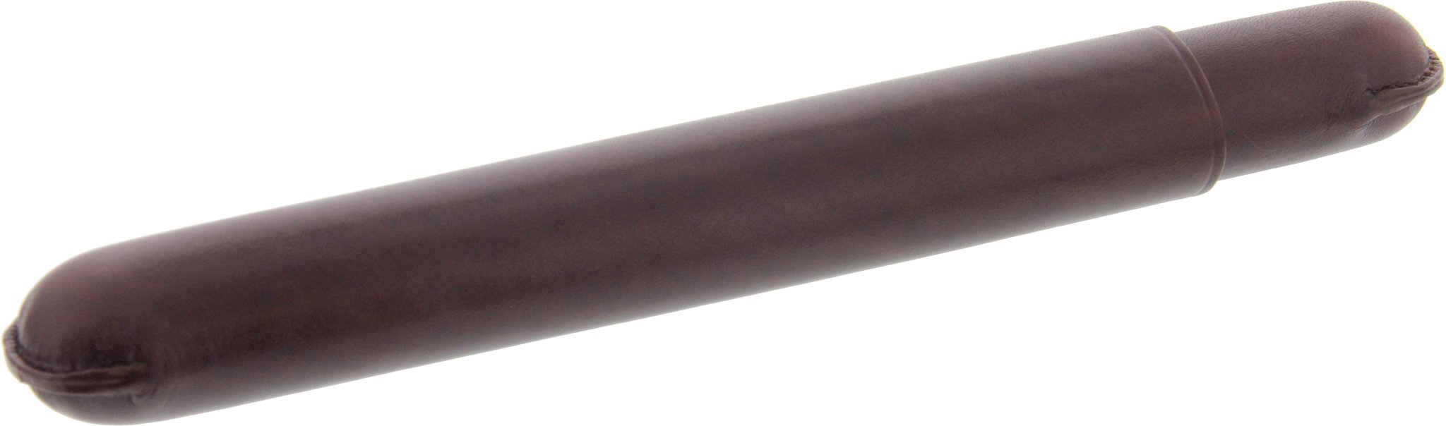 Martin Wess Premium Lederetui - Vachetta braun 1er Churchill (594-1) liegend