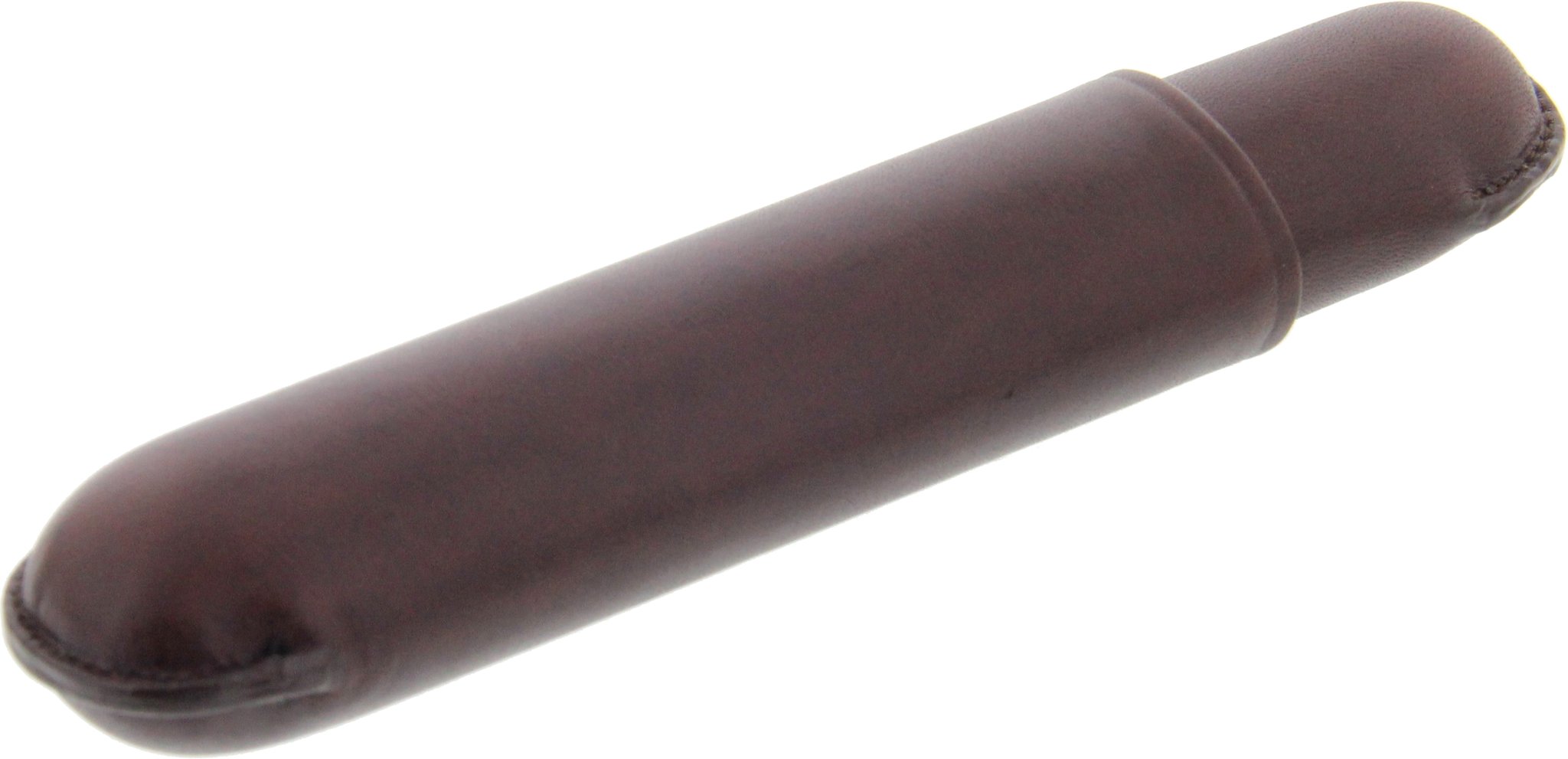 Martin Wess Premium Lederetui - Vachetta braun 1er Robusto (590-1) liegend