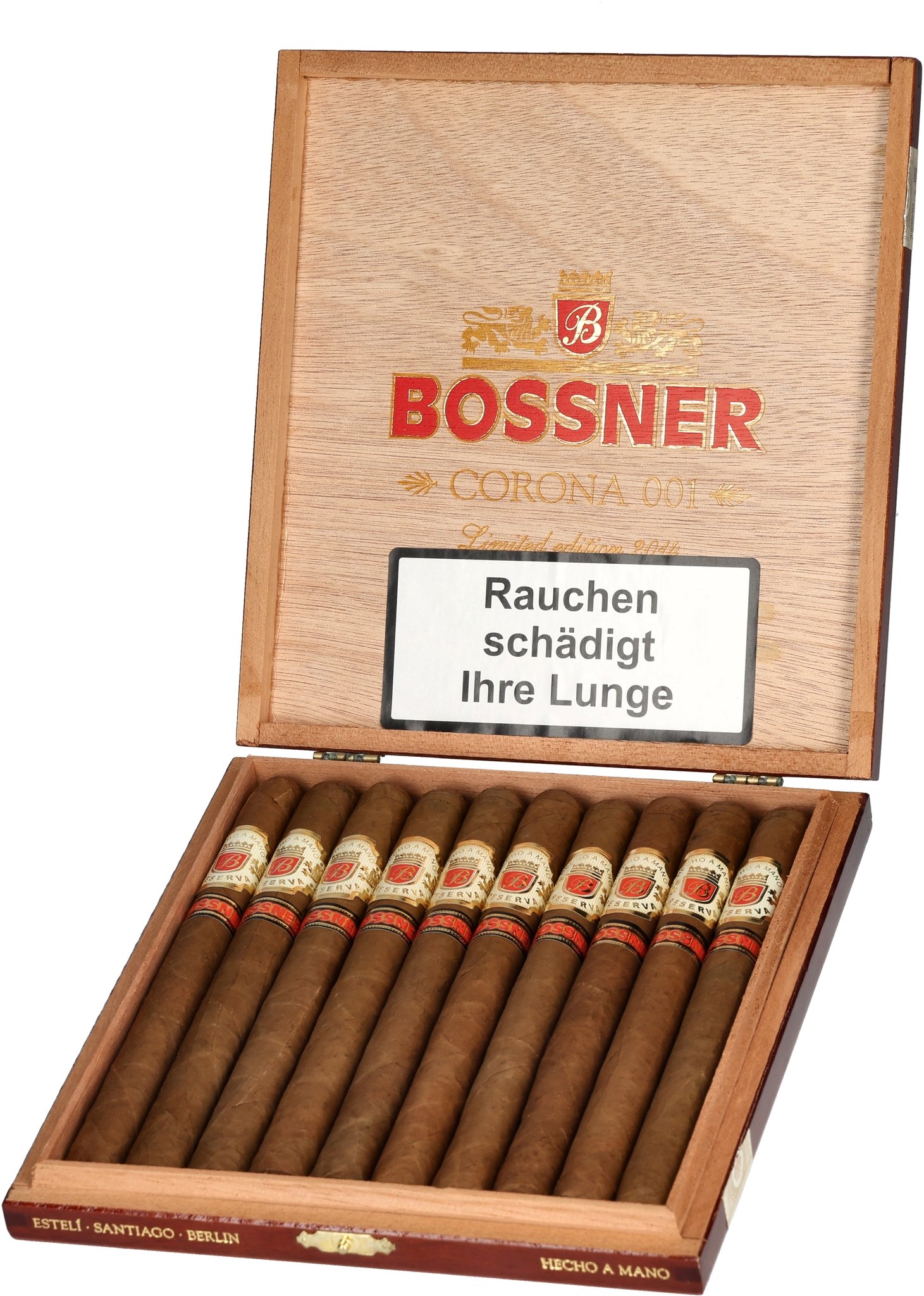Bossner Classic Corona 001 10er Kiste Offen