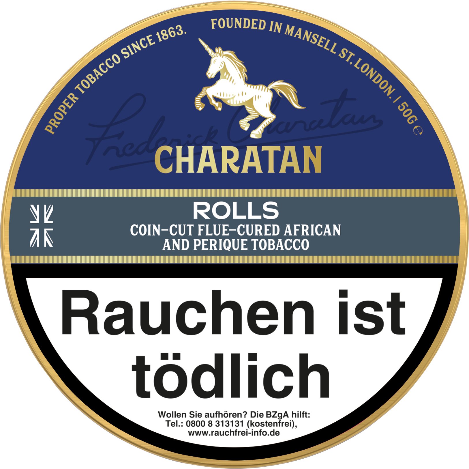 Charatan Pfeifentabak Rolls (50g Dose)