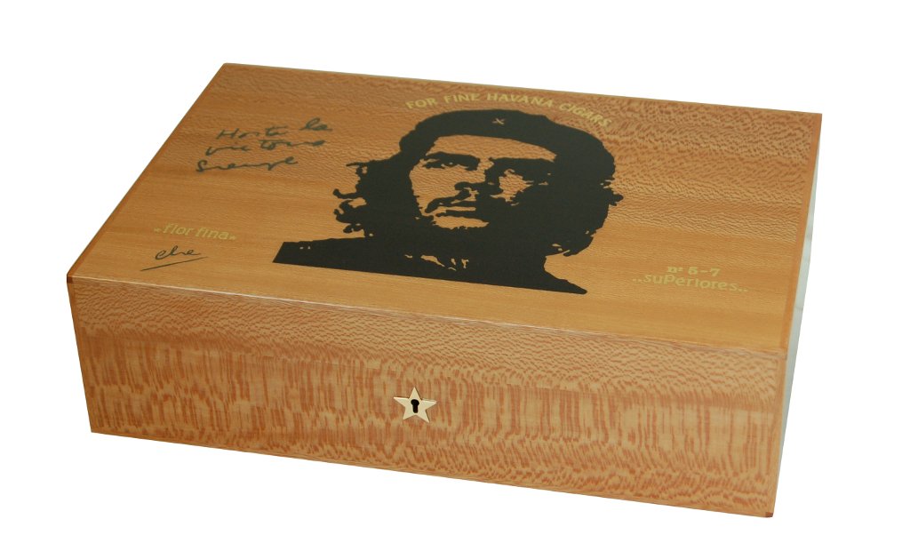 Elie Bleu Che Guevara Humidor für 110 Cigarren Natural Plane tree - Platane mai