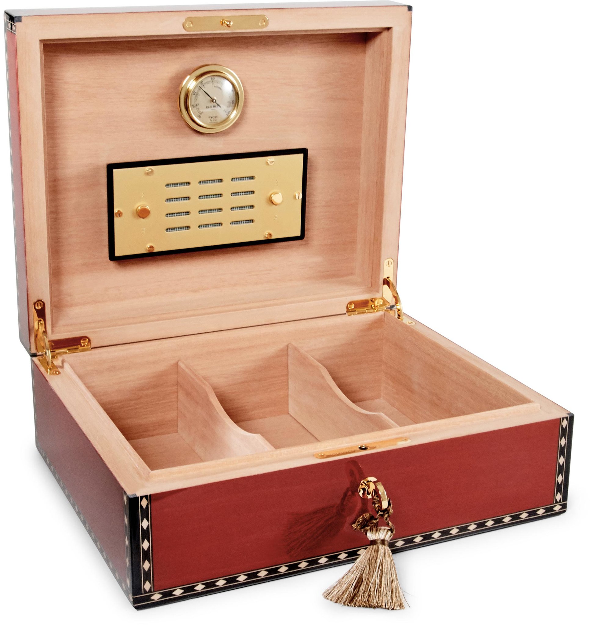 Elie Bleu Collection Medailles Humidor rot offen