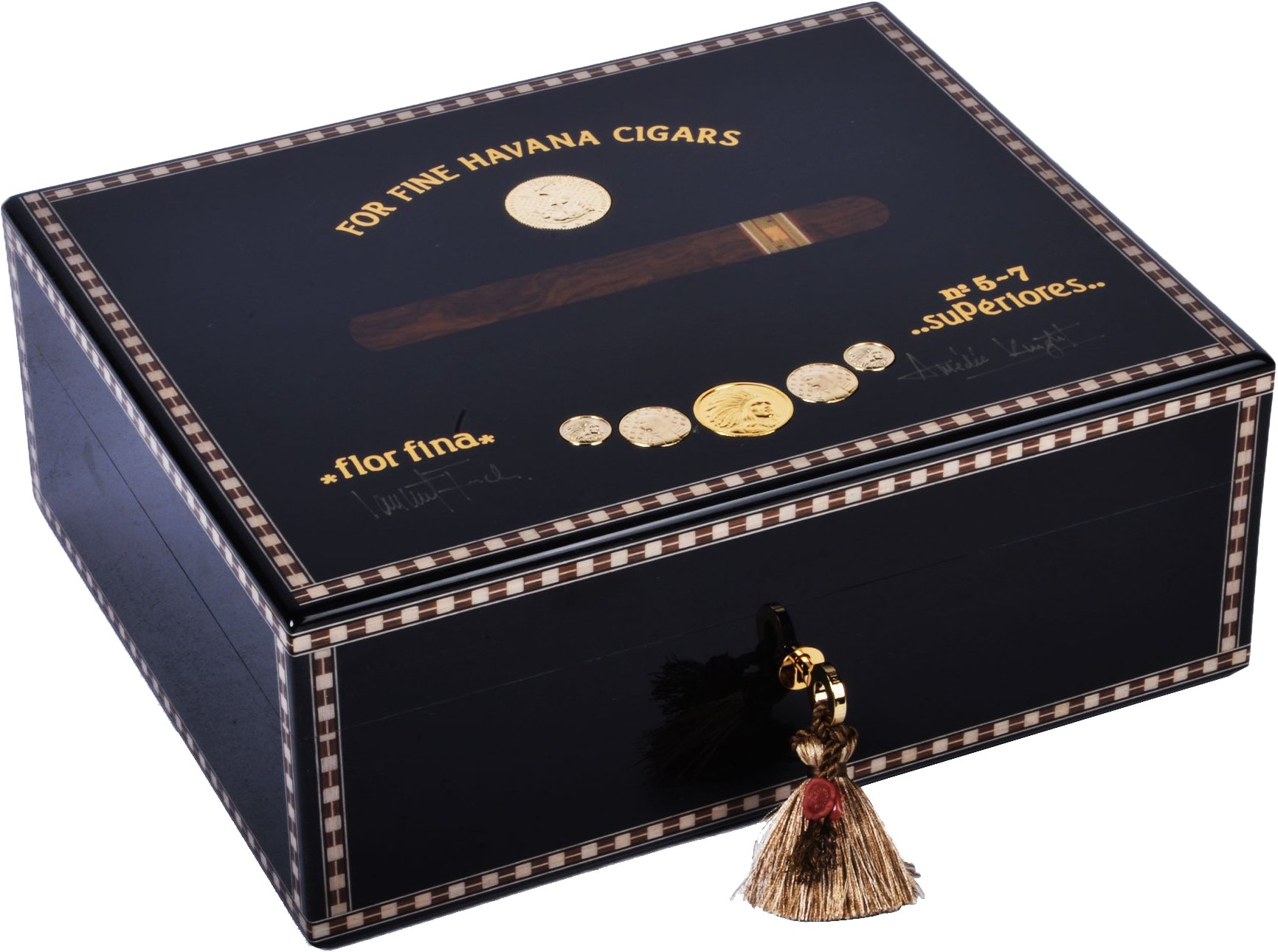 Elie Bleu Collection Medailles Humidor schwarz